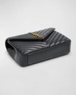 Saint Laurent College Medium YSL Flap Top-Handle Bag in Quilted Leather - Image 2