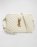 Saint Laurent Lou Medium YSL Camera Bag with Tassel in Quilted Leather