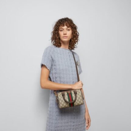 GUCCI OPHIDIA GG MINI TOP HANDLE BAG