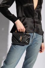SAINT LAURENT BLACK ‘COLLEGE MINI’ SHOULDER BAG - Image 2