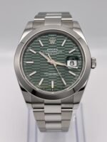 Rolex Datejust 41 126300 Stainless Steel Green Fluted-Motif Dial Oyster (2023) - Image 3