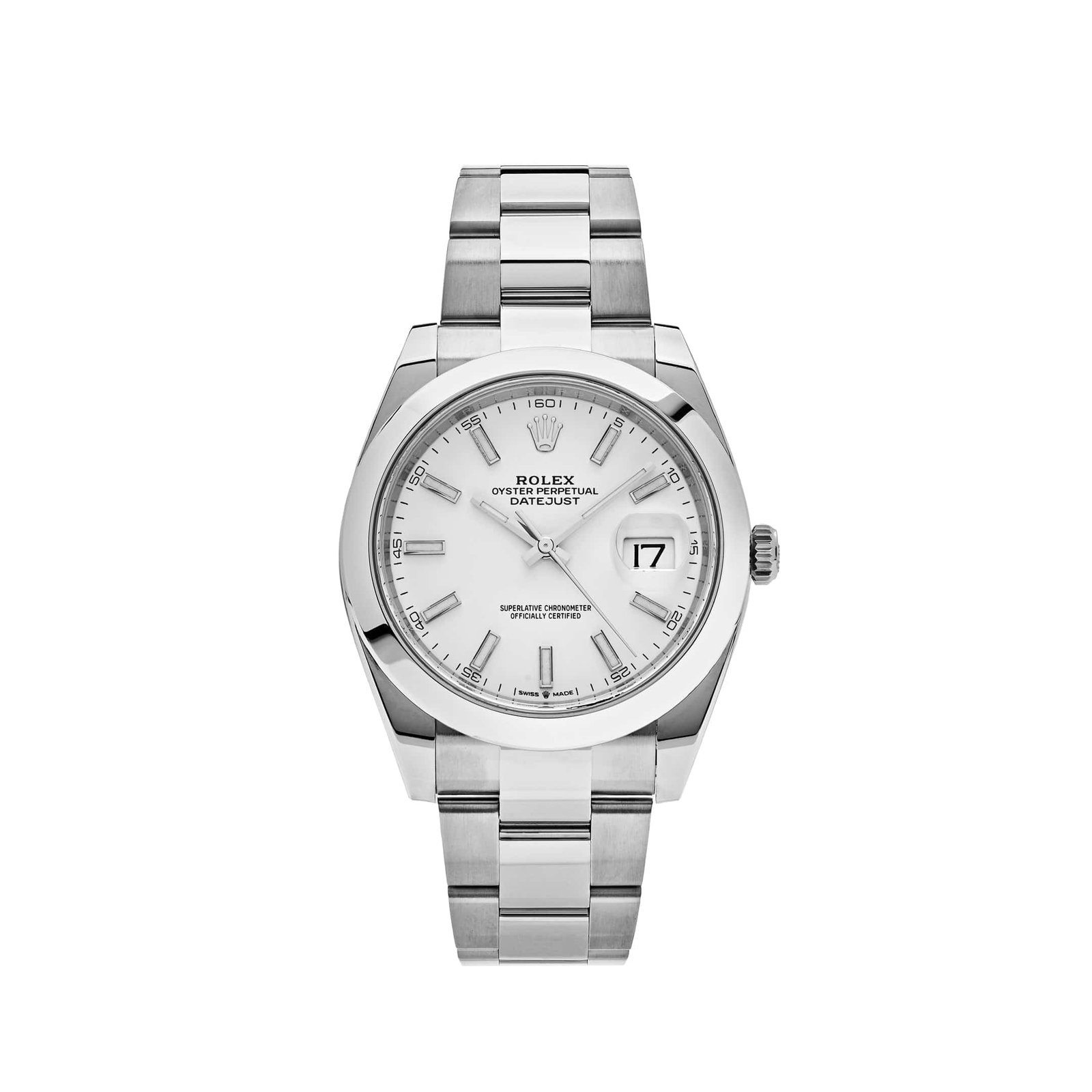 rolex-datejust-41-stainless-steel-white-dial-oyster-126300-rolex-40268293636340 Rolex Datejust 41 126300 Stainless Steel White Dial Oyster - Image 1