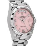 Rolex Day-Date 36 128239 White Gold Pink Opal Diamond Roman Numerals Dial - Image 5