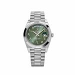 Rolex Day-Date 40 228206 Platinum Olive Green Arabic Dial