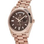 Rolex Day-Date 40 228235 Rose Gold Chocolate Baguette Diamond Dial - Image 4