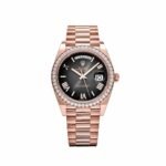 Rolex Day-Date 40 228345RBR Rose Gold Diamond Bezel Slate Ombre Dial
