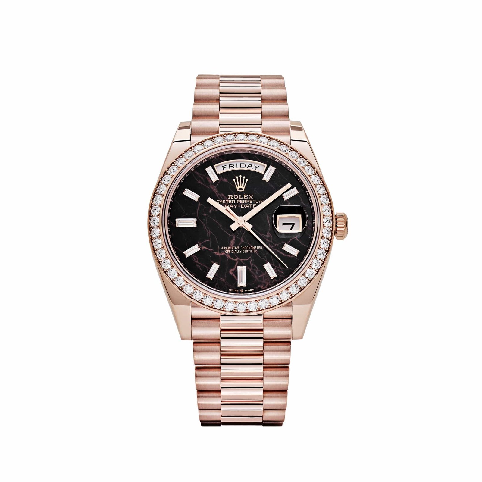 rolex-day-date-228345rbr-rose-gold-eisenkiesel-dial-diamond-bezel-2023-rolex-1133363286 Rolex Day-Date 40 228345RBR Rose Gold Eisenkiesel Dial Diamond Bezel (2023) - Image 1