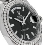 Rolex Day-Date 40 228349RBR White Gold Diamond Bezel Black Dial (2024) - Image 5