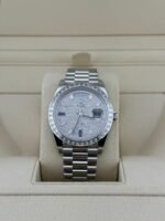 Rolex Day-Date 40 228396TBR Platinum Diamond Bezel Diamond-Paved Sapphire Dial (2024) - Image 3