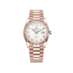 Rolex Day-Date 36 128235 Rose Gold White Dial