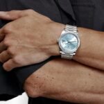 Rolex Day-Date 40 228396TBR Platinum Diamond Bezel Ice Blue Diamond Dial (2023) - Image 2
