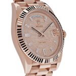 Rolex Day-Date 40 228235 Rose Gold Baguette Diamond Paved Dial - Image 4