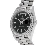 Rolex Day-Date 40 228349RBR White Gold Black Dial Diamond Bezel (2021) - Image 3