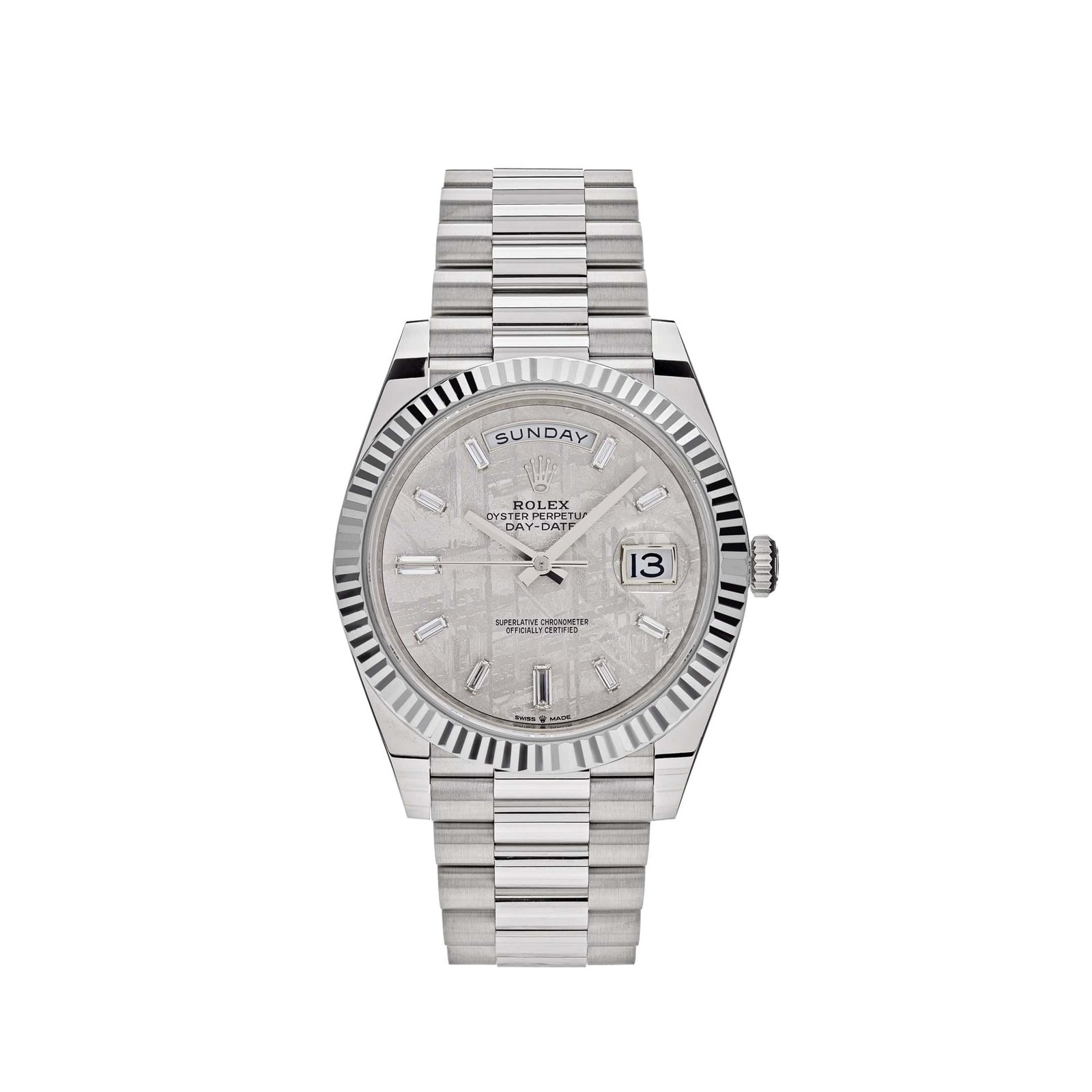 rolex-day-date-40-white-gold-meteorite-diamond-dial-228239-rolex-40269293256948 Rolex Day-Date 40 228239 White Gold Meteorite Diamond Dial - Image 1