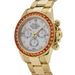 Rolex Daytona 116578SACO Yellow Gold Sapphire Bezel Mother Of Pearl Dial - Image 2