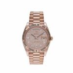 Rolex Day-Date 40 228235 Rose Gold Baguette Diamond Paved Dial