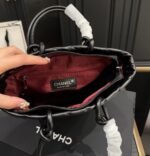 Chanel Black Quilted Lambskin Leather Medium Cambon Tote - Image 9