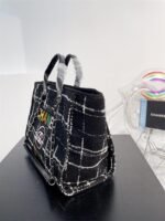 Chanel Rainbow Black Tweed Deauville Tote Black - Image 2