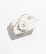 CHANEL CAMERA BAG Lambskin White