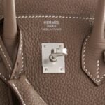 Hermès Birkin 25 Togo Etoupe Palladium Hardware Retourne - Image 6